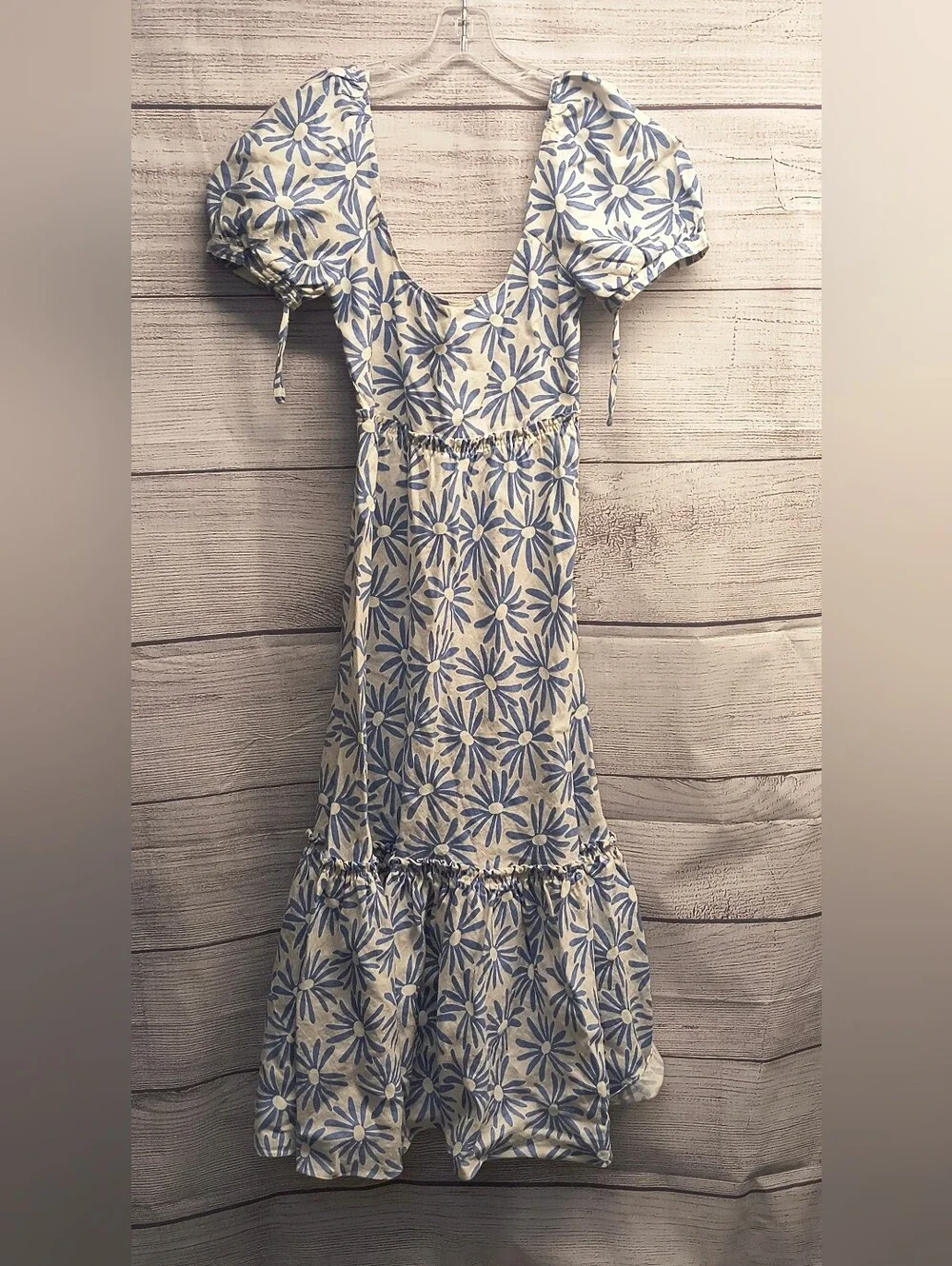 POLO RALPH LAUREN Kai Daisy Floral Linen Midi Dress 0 - Picture 2 of 8